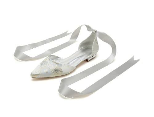 Miyoopark Damen Bequem Hochzeits Flache mit Ketten Abend Pumps Schuhe M729 Ribbon Silver EU 36.5 Miyoopark Damen Bequem Hochzeits Flache mit Ketten Abend Pumps Schuhe M729 Ribbon Silver EU 36.5 von Miyoopark