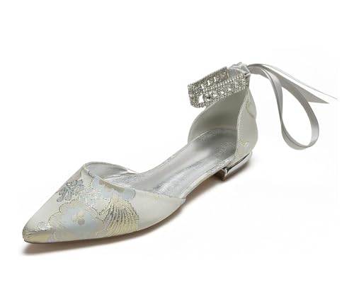 Miyoopark Damen Bequem Hochzeits Flache mit Ketten Abend Pumps Schuhe M731 Rhinestone Chains Silver EU 40.5 Miyoopark Damen Bequem Hochzeits Flache mit Ketten Abend Pumps Schuhe M731 Rhinestone Chains Silver EU 40.5 von Miyoopark