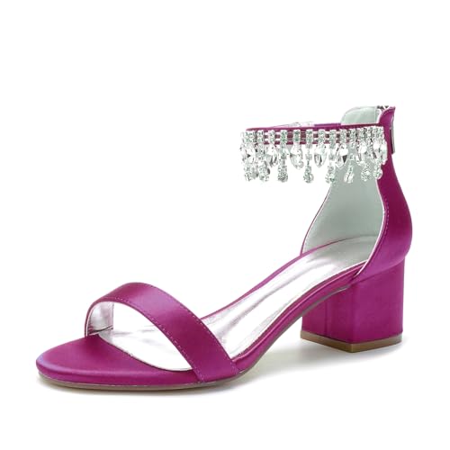 Miyoopark Damen Blockabsatz Hochzeits Schuhe Ankle Chains Prom Sandalen M652 Fuchsia EU 37 Miyoopark Damen Blockabsatz Hochzeits Schuhe Ankle Chains Prom Sandalen M652 Fuchsia EU 37 von Miyoopark
