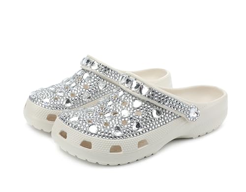 Miyoopark Damen Clogs Hausschuhe Geschlossene Bequeme Sommer Sandalen Schuhe T028 Weiß/Silber EU 38 Miyoopark Damen Clogs Hausschuhe Geschlossene Bequeme Sommer Sandalen Schuhe T028 Weiß/Silber EU 38 von Miyoopark