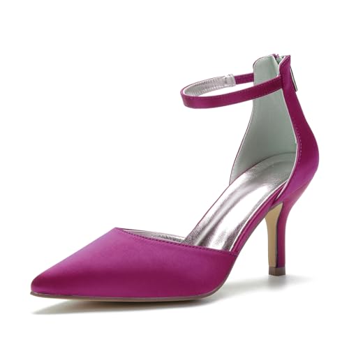 Miyoopark Damen Elegant Formal Schuhe Festkörper Hochzeits Pumps M644 Fuchsia EU 43 von Miyoopark