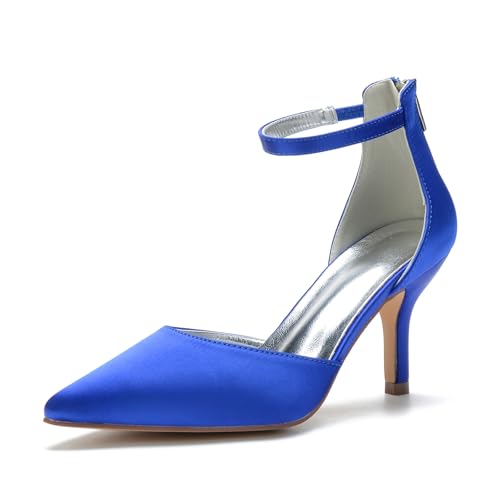 Miyoopark Damen Elegant Formal Schuhe Festkörper Hochzeits Pumps M644 Königsblau EU 38 von Miyoopark