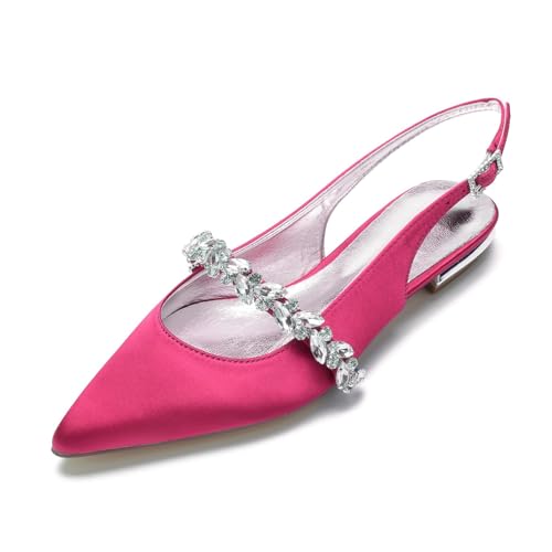 Miyoopark Damen Hochzeits Flache Schuhe Slingback Abend Pumps M669 Rosa EU 36 von Miyoopark