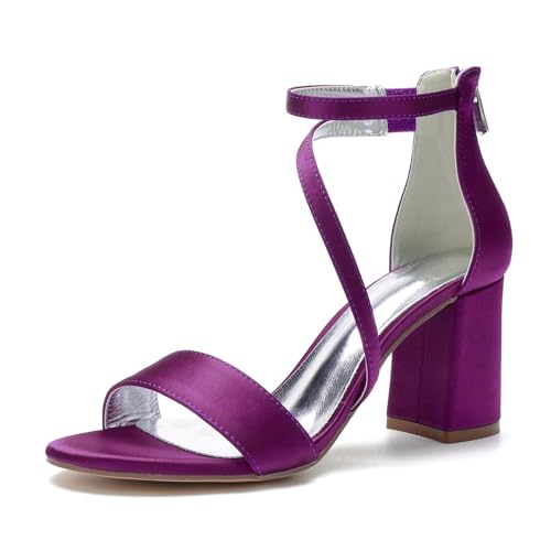 Miyoopark Damen Hochzeits Sandalen Blockabsatz Abend Party Schuhe M657 Fuchsia EU 41.5 Miyoopark Damen Hochzeits Sandalen Blockabsatz Abend Party Schuhe M657 Fuchsia EU 41.5 von Miyoopark