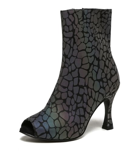 Miyoopark Damen Latein Tanz Schuhe Offene Abend Party Stiefel Sandalen L560 Stone Grain 9cm Absatz EU 35 von Miyoopark