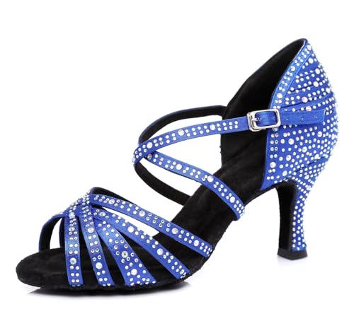 Miyoopark Damen Latein Tanzschuhe Absatzs mit Strass Abend Hochzeit Sandalen Schuhe L377 Blau 7.5cm Absatz EU 36 Miyoopark Damen Latein Tanzschuhe Absatzs mit Strass Abend Hochzeit Sandalen Schuhe L377 Blau 7.5cm Absatz EU 36 von Miyoopark