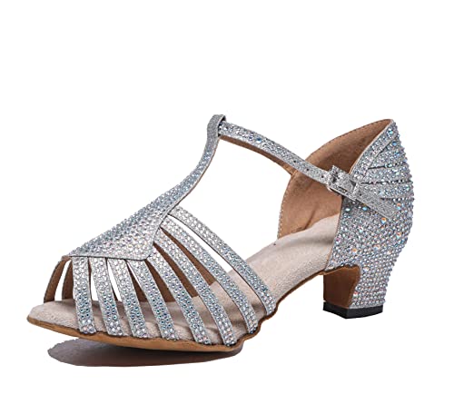 Miyoopark Damen Latein Tanzschuhe mit Strass Braut Hochzeit Party Schuhe L558 Silber 5cm Absatz EU 40.5 Miyoopark Damen Latein Tanzschuhe mit Strass Braut Hochzeit Party Schuhe L558 Silber 5cm Absatz EU 40.5 von Miyoopark