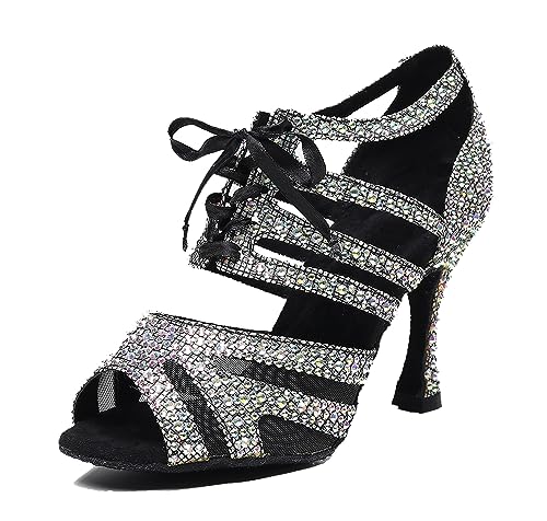 Miyoopark Damen Latein Tanzschuhe mit Strass Braut Hochzeit Party Schuhe Z001 Schwarz 9cm Absatz EU 38 Miyoopark Damen Latein Tanzschuhe mit Strass Braut Hochzeit Party Schuhe Z001 Schwarz 9cm Absatz EU 38 von Miyoopark