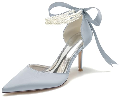 Miyoopark Damens Geschlossene Hochzeits Schuhe mit Pearl Abend Pumps J623 Silber 3.4" Absatz EU 38 Miyoopark Damens Geschlossene Hochzeits Schuhe mit Pearl Abend Pumps J623 Silber 3.4" Absatz EU 38 von Miyoopark