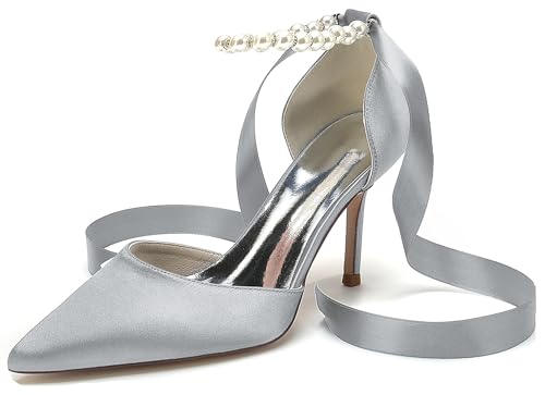 Miyoopark Damens Niedriger Absatz Hochzeits Schuhe mit Schleif Abend Pumps J569 Silber 3.4" Absatz EU 41 Miyoopark Damens Niedriger Absatz Hochzeits Schuhe mit Schleif Abend Pumps J569 Silber 3.4" Absatz EU 41 von Miyoopark