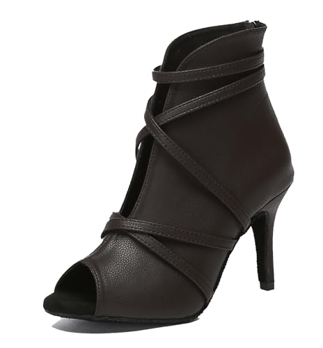 Miyoopark Tanzschuhe fur Damen Latein Bequem Abend Party Stiefel Sandalen L579 Dunkel Kaffee 8.5cm Absatz EU 43 Miyoopark Tanzschuhe fur Damen Latein Bequem Abend Party Stiefel Sandalen L579 Dunkel Kaffee 8.5cm Absatz EU 43 von Miyoopark