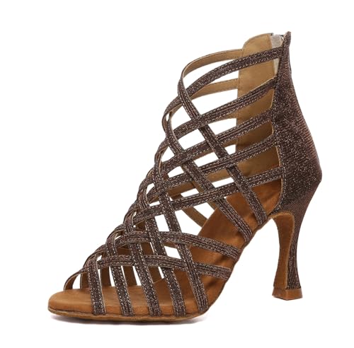 Miyoopark Tanzschuhe fur Damen Latein Bequem Abend Party Stiefel Sandalen L613 Gradient 9cm Absatz EU 36.5 von Miyoopark