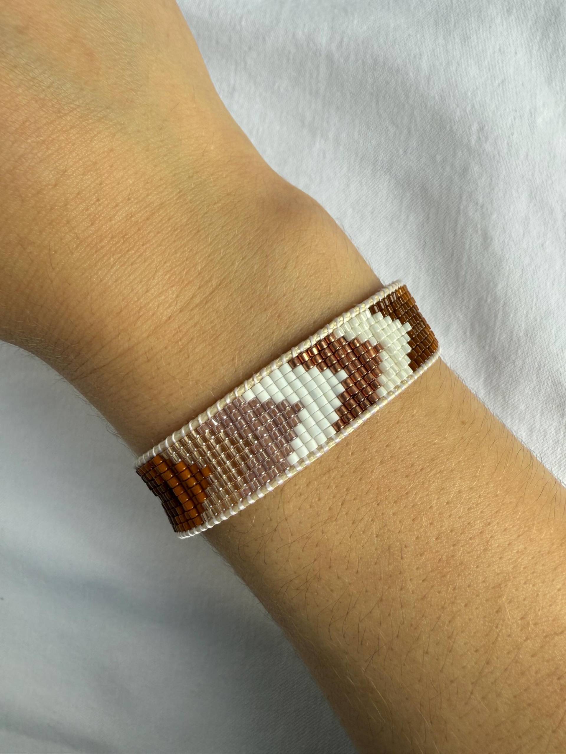 Miyuki Perlen Armband Pfeilform Braun Handgemacht Miyuki Perlen Armband Pfeilform Braun Handgemacht von MiyuWerk