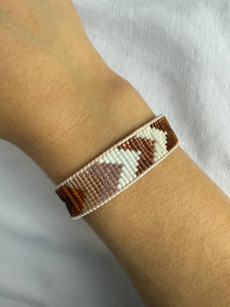 Miyuki Perlen Armband Pfeilform Braun Handgemacht von MiyuWerk