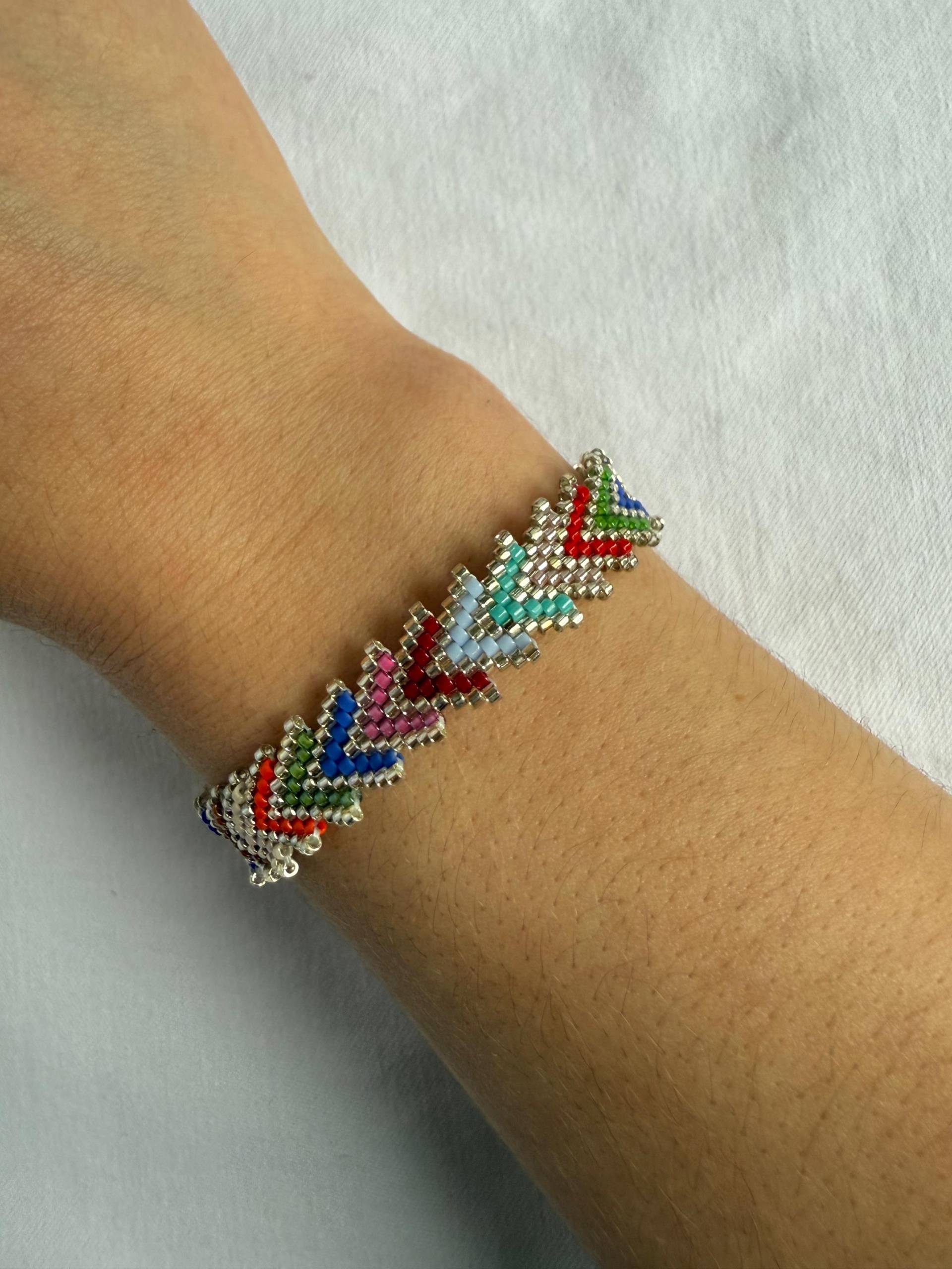 Miyuki Perlen Armband Pfeilform Bunt Handgemacht Miyuki Perlen Armband Pfeilform Bunt Handgemacht von MiyuWerk