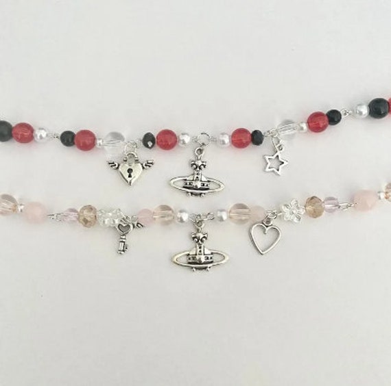 Nana Hachi Inspired Bracelets Necklace Keychain Phone Charm Earring Full Set Planet Star Anime Manga Fairycore Partner Bestfriend Matching von MiyusLovelyCrafts