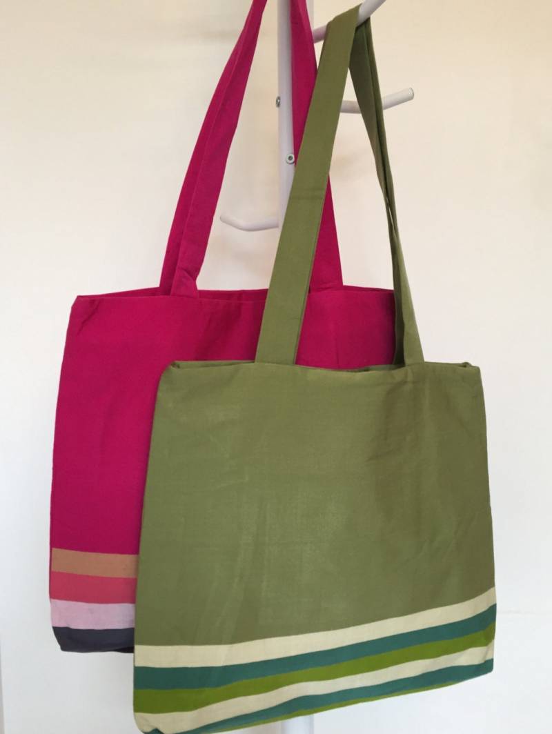 Baumwolle Handgefertigt Einkaufen Einkaufstasche Baumwolle Handgefertigt Einkaufen Einkaufstasche von MizBizCushions