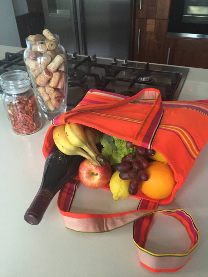 Orange Baumwolltasche Einkaufstasche Shopping Orange Baumwolltasche Einkaufstasche Shopping von MizBizCushions