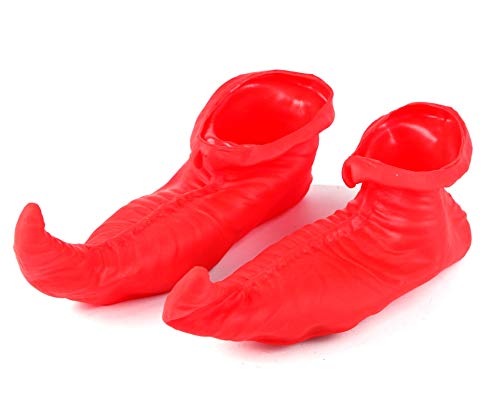 MizHome Weihnachts-Kostüm für Damen, Teenager, PVC, Elfenschuhe, Rot/Ausflug, einfarbig (Getaway Solids), One Size von MizHome