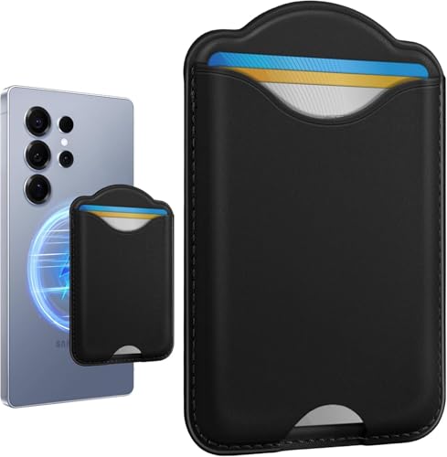 Mizi Magnetic Wallet Compatible with Mag-Safe, for Samsung Galaxy S25/S24/S23 Series & iPhone 16/To/12 Series, Slim Minimalist Leather Phone Wallet Card Holder, RFID Blocking, Fits 3 Cards – Black Mizi Magnetic Wallet Compatible with Mag-Safe, for Samsung Galaxy S25/S24/S23 Series & iPhone 16/To/12 Series, Slim Minimalist Leather Phone Wallet Card Holder, RFID Blocking, Fits 3 Cards – Black von Mizi