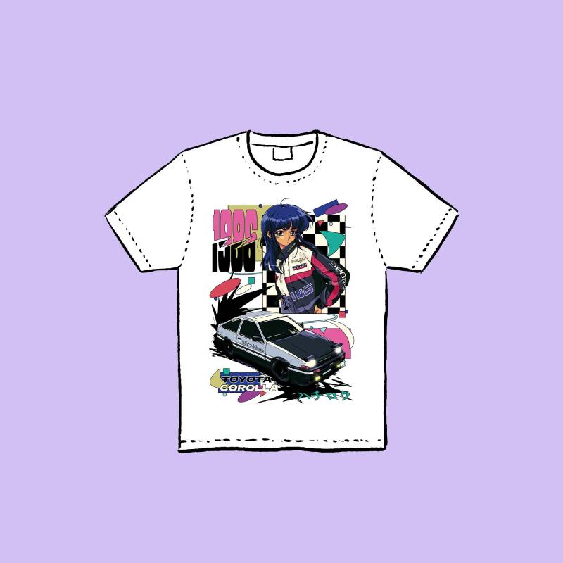 T-Shirt Unisex "Toyota Corolla Ae86 "' Available in White & Black von Mizucats