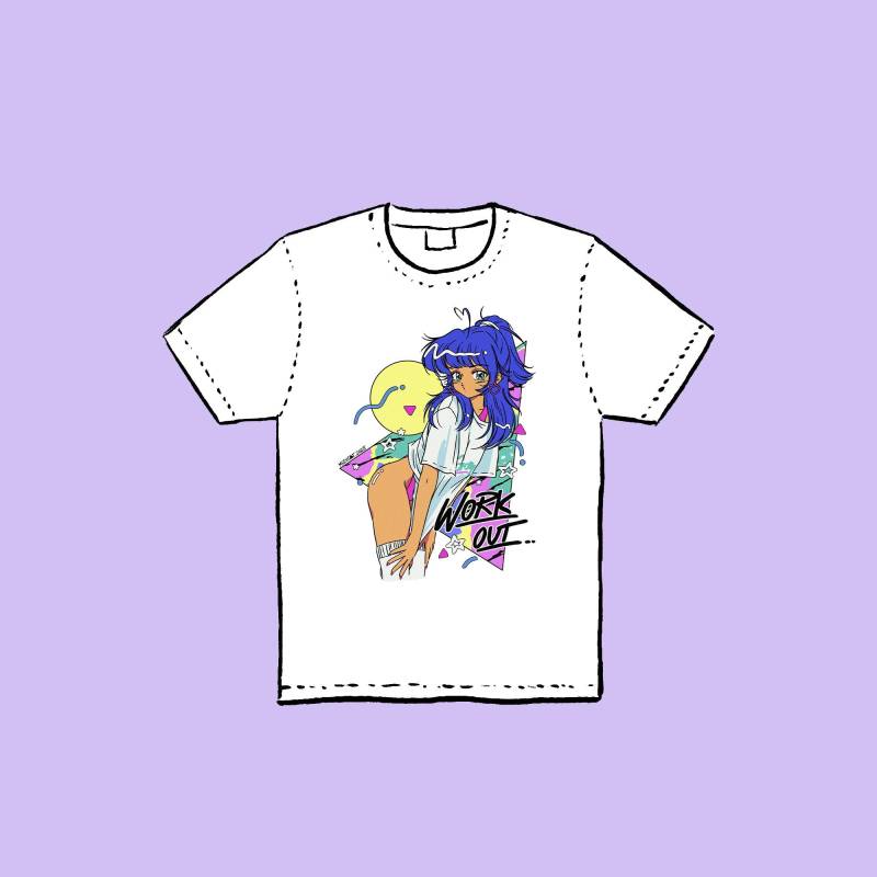 T-Shirt Unisex "Work Out "' Available in White & Black T-Shirt Unisex "Work Out "' Available in White & Black von Mizucats