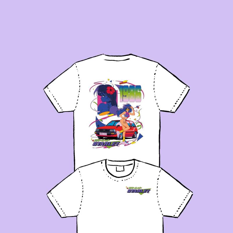 T-Shirt Unisex "'starlet'' Available in Black & White von Mizucats
