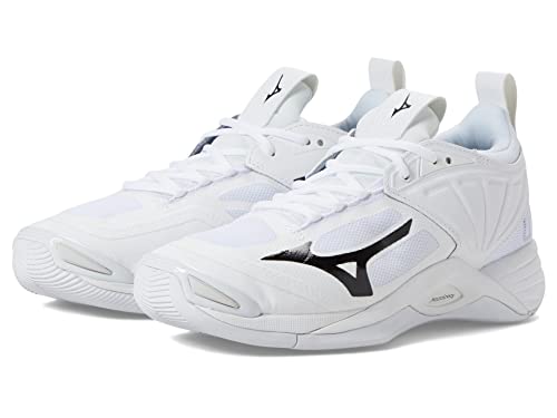 Mizuno 2 Wave Momentum Damen Volleyballschuh 8 1/2 (0850), Weiß/Schwarz, 39 EU von Mizuno