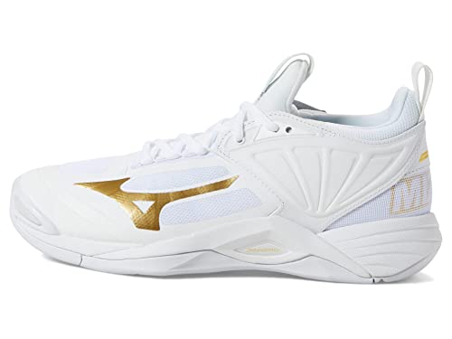 Mizuno 430294.0074.17.1200 Wave Momentum Damen Volleyballschuh 12, White-Gold, 44.5 EU von Mizuno