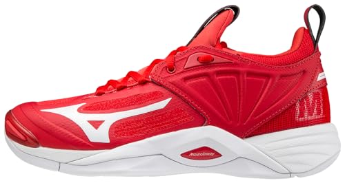 Mizuno 430294.1000.10.0850 Wave Momentum Damen Volleyballschuh 8 1/2 (0850), Rot-Weiß, 39 EU von Mizuno