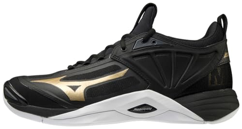 Mizuno Herren Wave Momentum 2 Volleyballschuh, Schwarz/Gold, 40.5 EU von Mizuno