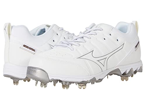 Mizuno Damen 320638.0000.08.0750 9-Spike Swift 7 Low Softball-Stollen aus Metall, Weiß von Mizuno