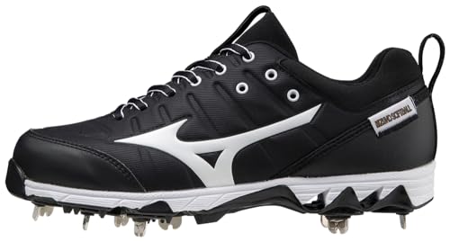 Mizuno Damen 320638.9000.05.0600 9-Spike Swift 7 Low Softball-Stollen aus Metall, schwarz/weiß von Mizuno