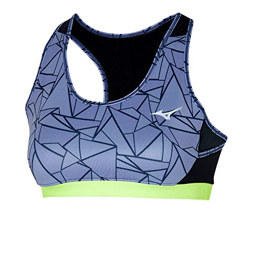 Mizuno Damen Alpha Graphic Bra Sport-BH, Vintage Indigo, M von Mizuno