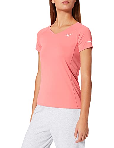 Mizuno Damen Alpha Sun Protect T-Shirt, Tea Rose, L von Mizuno