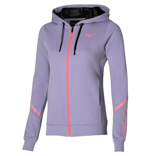 Mizuno Damen Athletics Sweatjacke Kapuzen-Sweatshirt, Wisteria, 46 von Mizuno