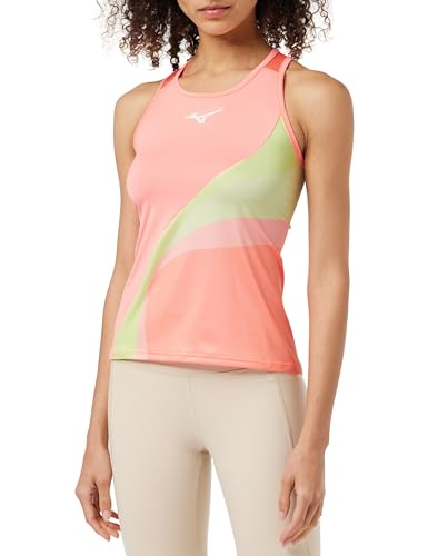 Mizuno Damen Bedruckter Tank T-Shirt, Candy Coral, M von Mizuno