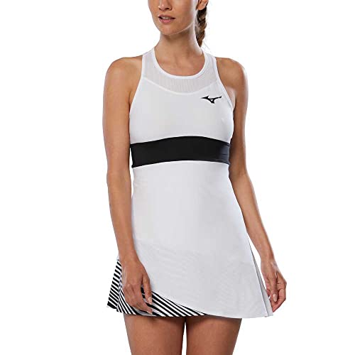 Mizuno Damen Bedrucktes Kleid Tenniskleid, weiß, XS von Mizuno