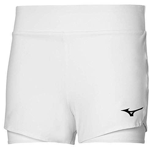 Mizuno Damen Flex Shorts, White, M von Mizuno