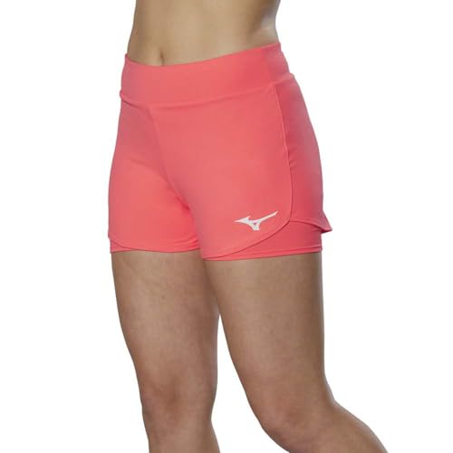 Mizuno Damen Flex Tennis Shorts, Neonflamme, L von Mizuno