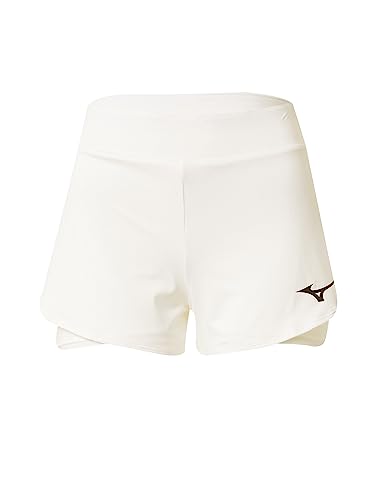 Mizuno Damen Flex Tennis-Shorts, weiß, L von Mizuno