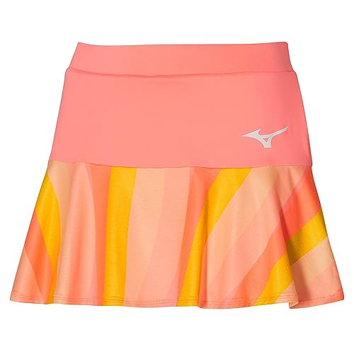 Mizuno Damen Fliegender Tennis-Rock, Candy Coral, 40 von Mizuno