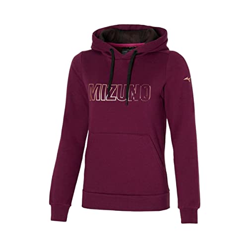 Mizuno Damen Hoodie Kapuzen-Sweatshirt, Traubenwein, L von Mizuno