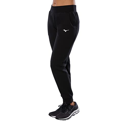 Mizuno Damen Sweathose Sweatpants, Schwarz, M von Mizuno