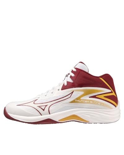 Mizuno Damen Thunder Blade Z Mid (W) Volleyball-Schuh, White Cabernet Mp Gold, 40.5 EU von Mizuno