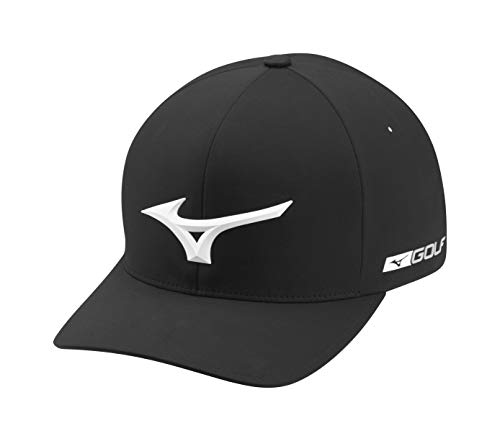 Mizuno Damen Tour Delta Fitted Hat, Schwarz, X-Large von Mizuno