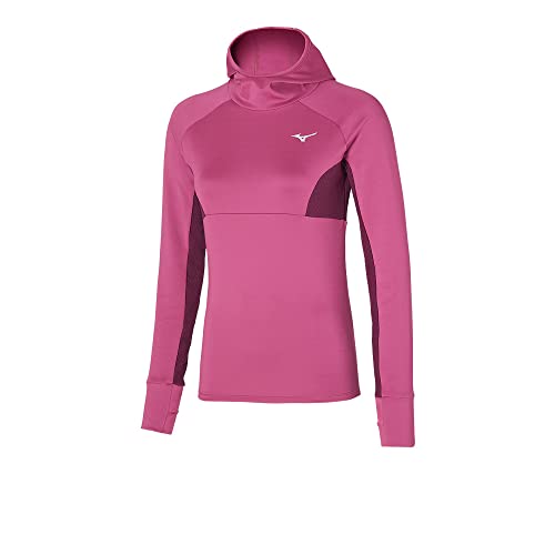 Mizuno Damen Warmalite Hooded Ls Shirt, Magenta Haze, M von Mizuno