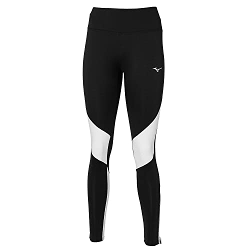 Mizuno Damen Warmalite Tight Leggings, schwarz/weiß, M von Mizuno