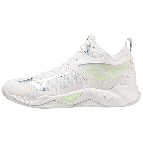 Mizuno Damen Wave Dimension Mid Volleyball, Whte Gridge Patinagreen, 40.5 EU von Mizuno