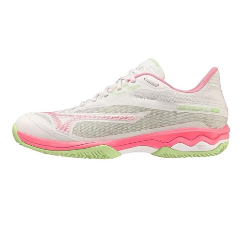 Mizuno Damen Wave Exceed Light 2 Padel (W) Paddelschuhe, Nimbus Cloud High Vis Pink Patina Green, 40 EU von Mizuno